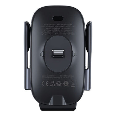 Baseus (15W) Milky Way Pro Wireless Charger / Auto Lock / Air Vent Car Mount Holder - Black